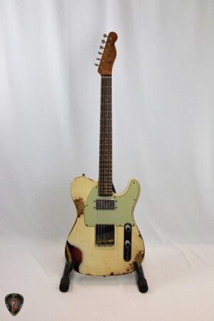 Fender 60´ Custom Telecaster, Customshop, Limited Edition, CuNiFe Humbucker, Heavy Relic in Aged Vintage White over Sunburst
